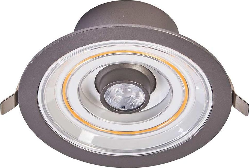 Ledvance LED Downlight Einbaustrahler Decor Filament Halo Silber 7W 620lm Warmweiß 2700K Schalter steuerbar