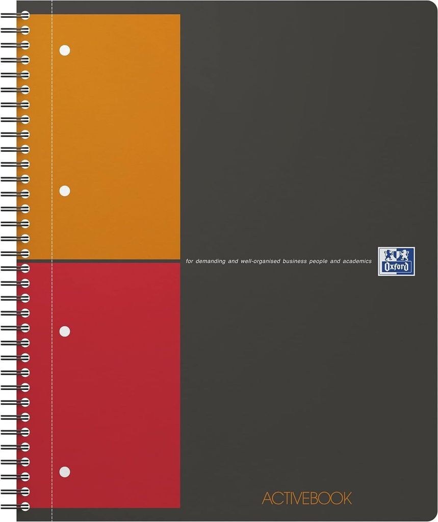 Oxford International Collegeblock "ACTIVEBOOK" kariert DIN A4+ 80 Blatt