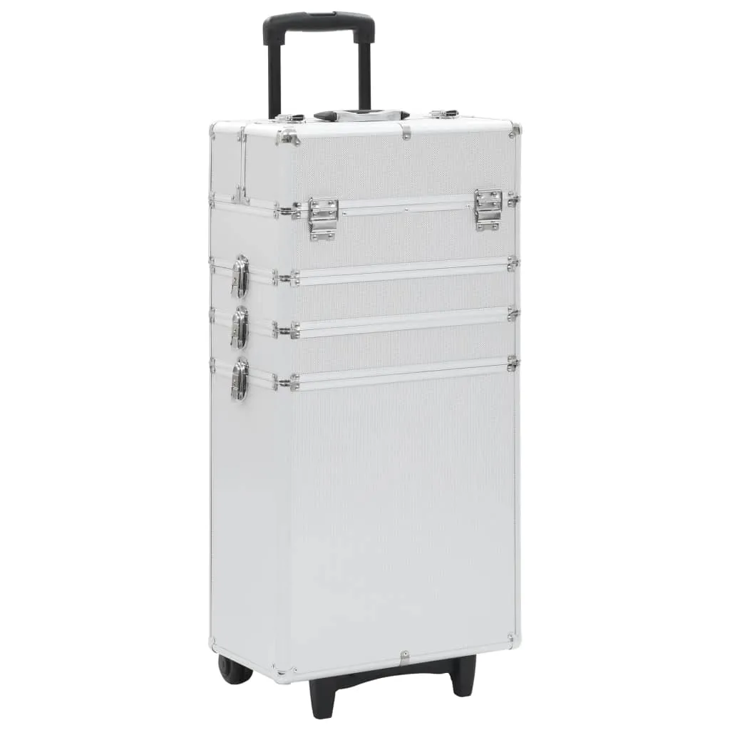 Fini le Désordre avec cette Mallette Cosmétique Aluminium Argent Rigide