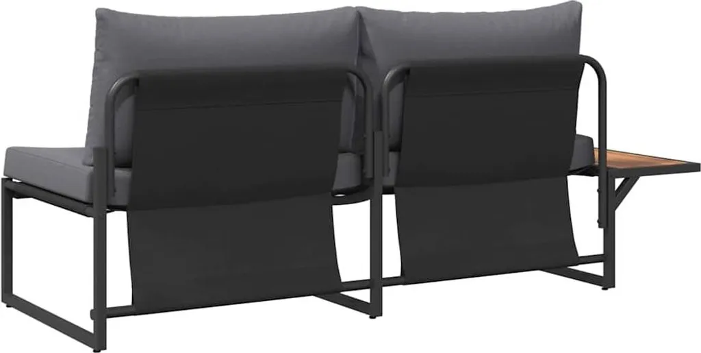 Canapé de jardin résistant aux intempéries en métal et coussins - 4