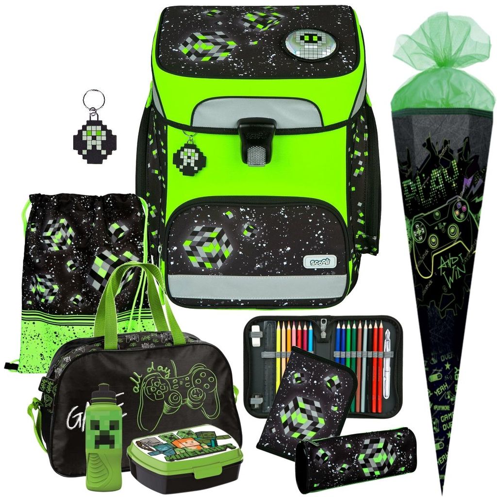 Scooli Schulranzen Jungen 1.Klasse EasyFit 9tlg. Set Produktbild 