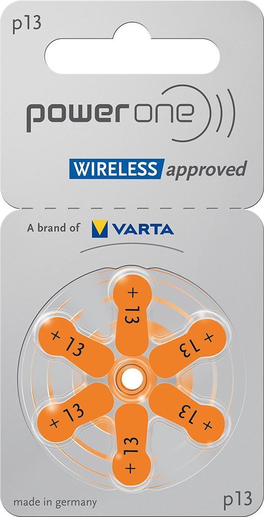 Varta Power One Gr. 13 Hörgerätebatterien Orange 6er Produktbild 