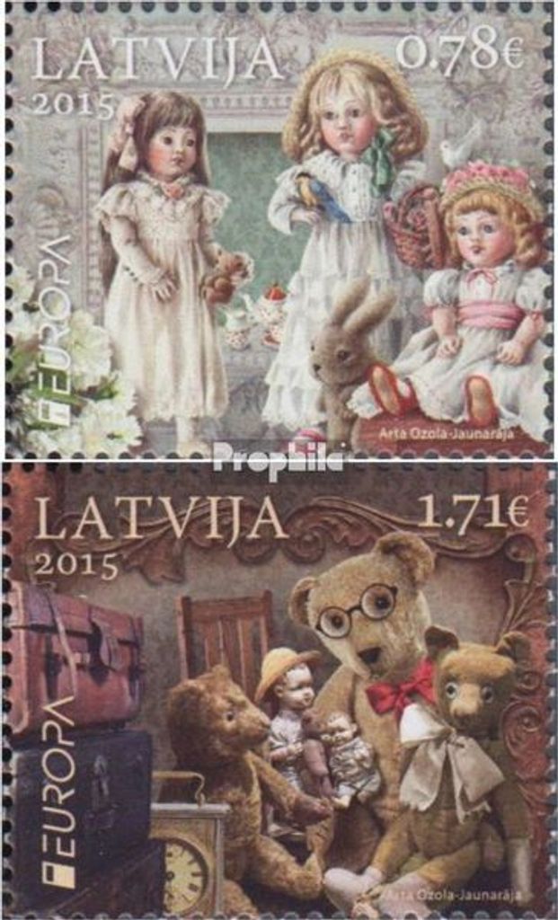 Briefmarken Lettland 2015 Mi 941A-942A (kompl.Ausg.) postfrisch Historisches Spielzeug