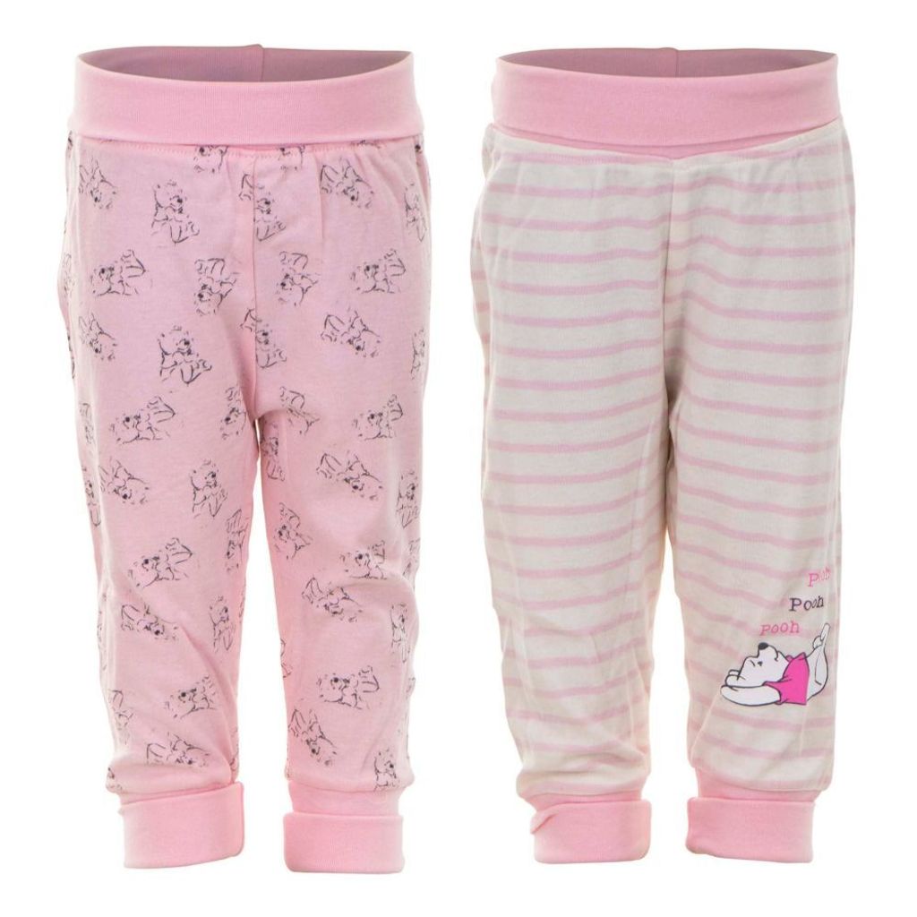 Disney Winnie Puuh Hosen, 2 Stück, creme-rosa, Größe 68/74