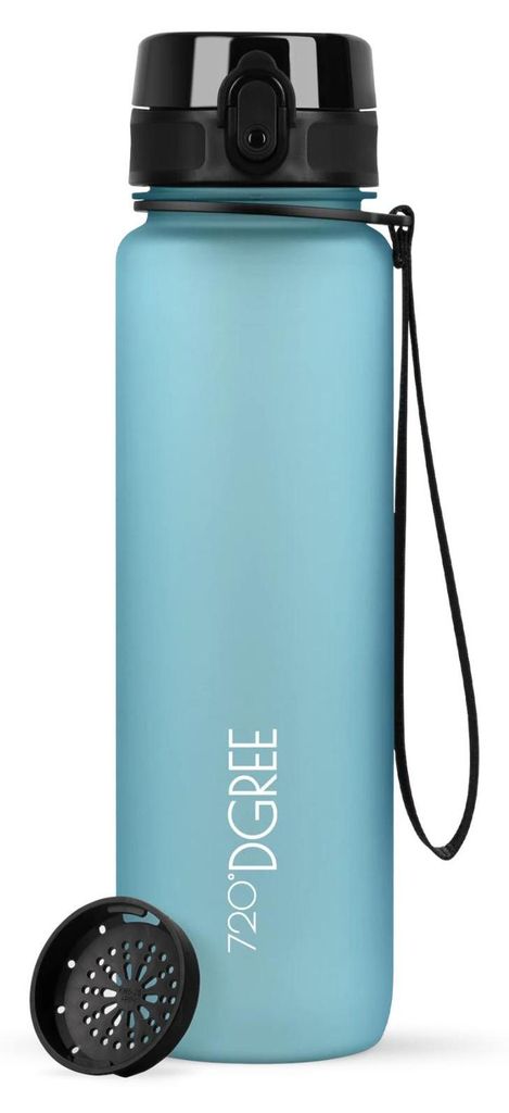 720°DGREE Trinkflasche uberBottle softTouch mit Sieb aqua Produktbild 