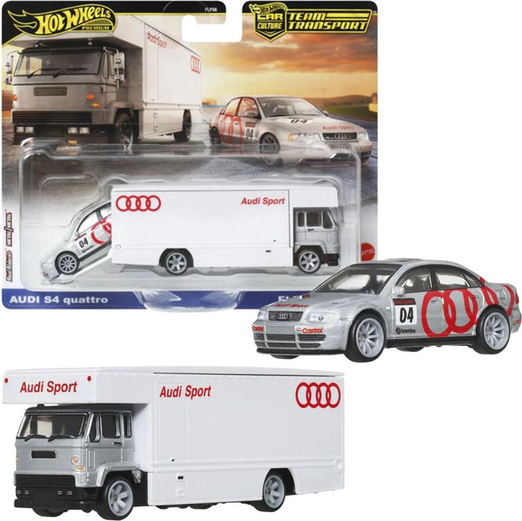 Hot Wheels Premium Team Transport Audi S4 Quattro & Fleet Flyer JBM30