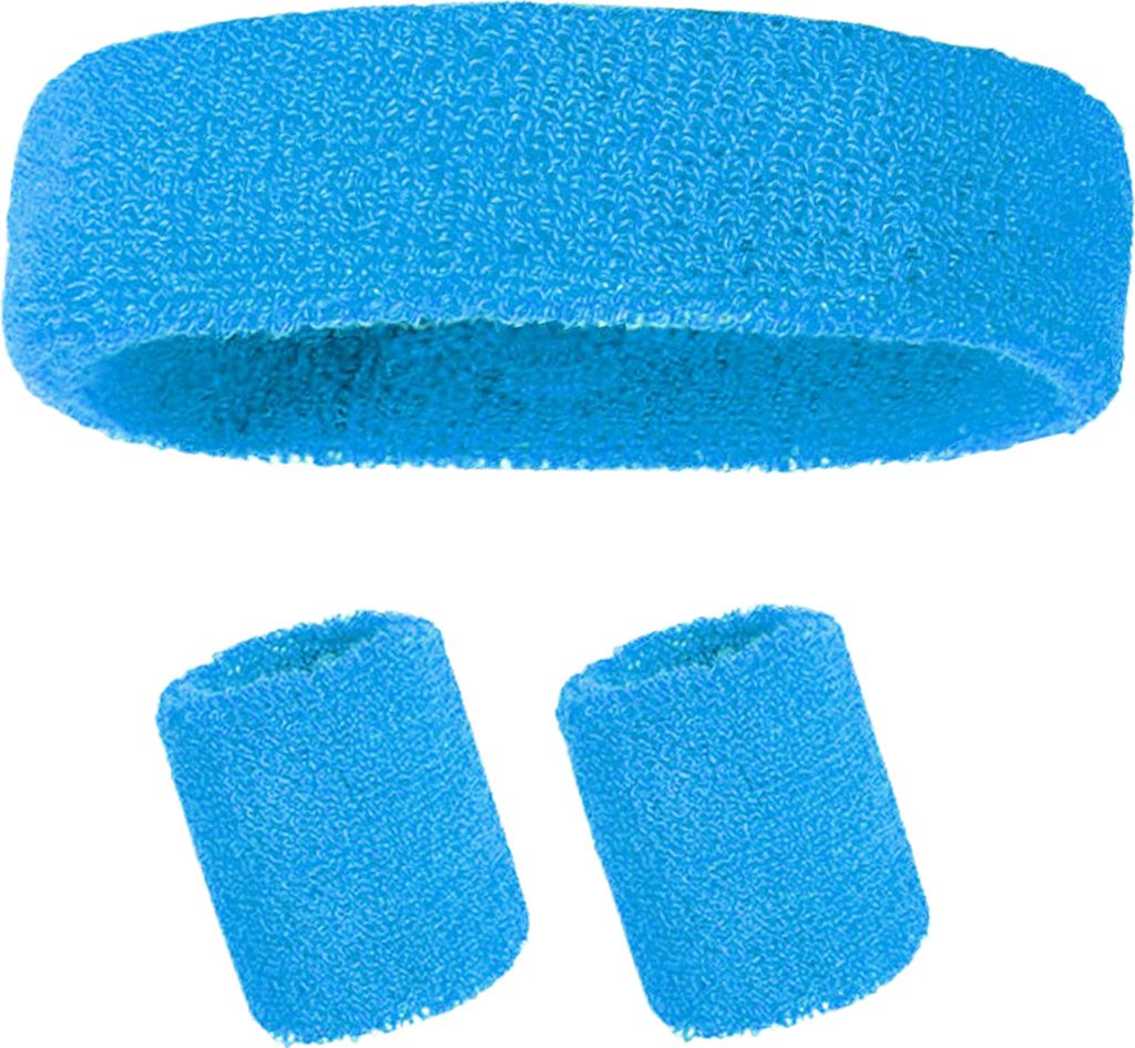 Schweißband-Set, Sport-Stirnband, Armband-Set, Frottee, Tennis, Gymnastik, Armband, sportliches Schweiß-Stirnband für Männer und Frauen