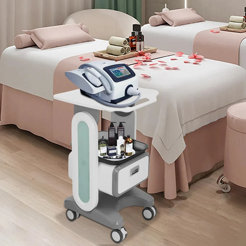 Desserte médicale mobile 3 plateaux pour cabinets et salons d'esthétique - 3