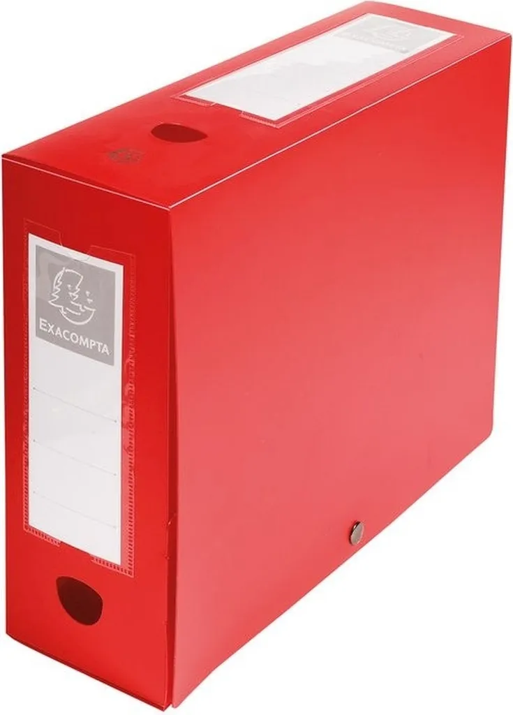 Lot 10 boîtes de classement PP rouge A4 dos 10cm archivage bureau