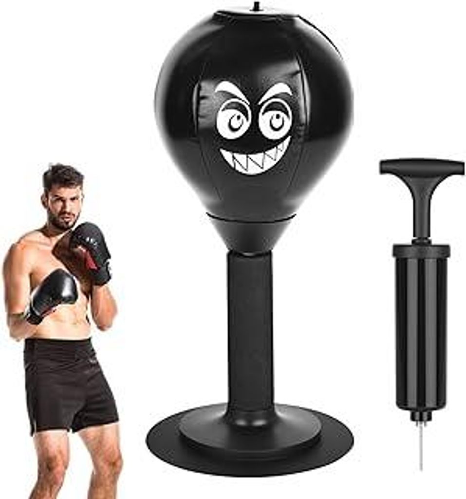 Punchingball Tisch, Büro Punchingball, Mini Tischiboxsack mit Saugnapf und Luftpumpe, Desktop Punching Bag, Sandsack Boxsäcke, Punching Ball Set,...