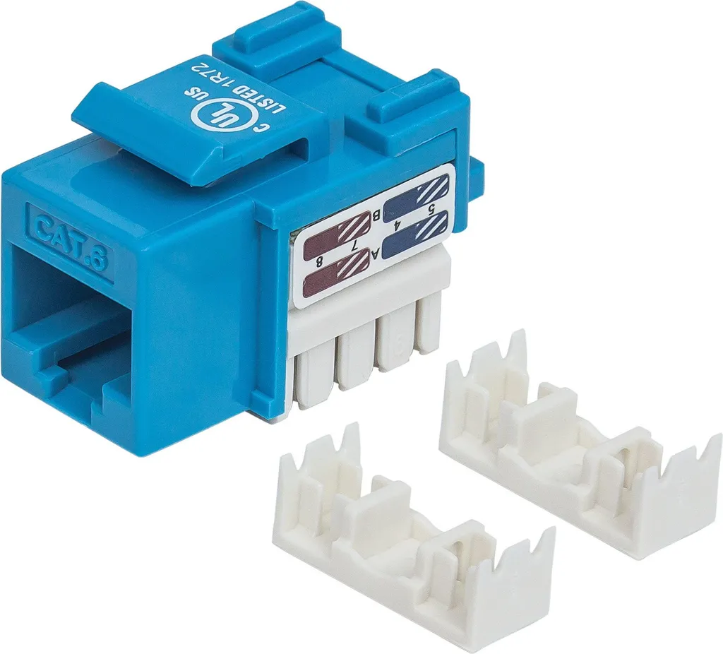 Frutto Rete RJ45 Cat6 Intellinet Blu | Keystone Jack Originale
