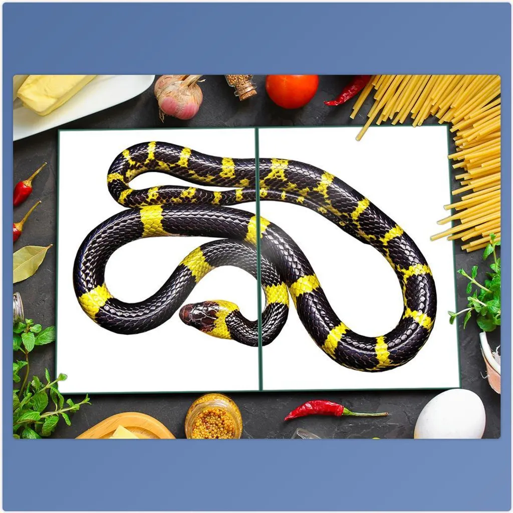 Copri Fornelli in Vetro Artistico 2 Pezzi 40x52 - Tema Animali Vivi - 3