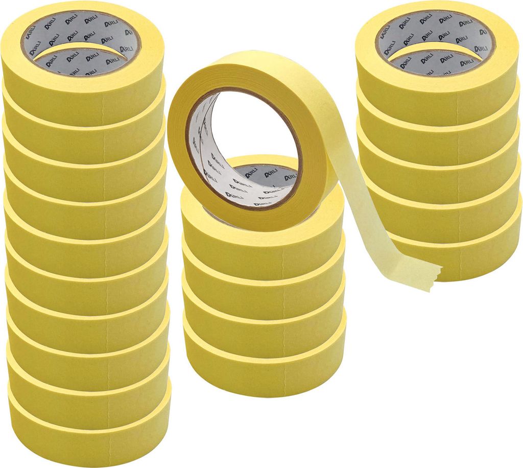 ARLI 20x Abdeckklebeband Kreppband 30 mm x 50 m Krepp 262 Malerkrepp Malerband Kreppklebeband