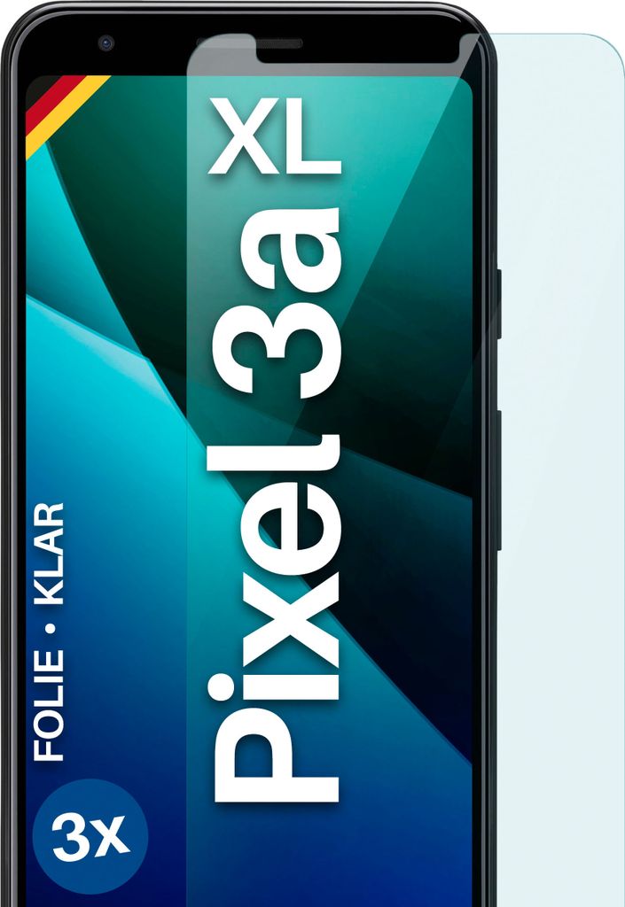moex 3x Schutzfolie kompatibel mit Google Pixel 3a XL - Displayschutzfolie dünn Folie, Klar