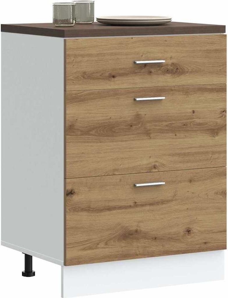 "im Angebot" Küchenunterschrank Artisan-Eiche Holzwerkstoff - Küchenschränke CC24011