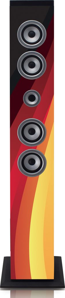 Ices IBT-6 Deutschland - Lautsprecherturm mit Bluetooth , FM-Radio, USB- und SD-Karten-Player - Deutschlandflagge