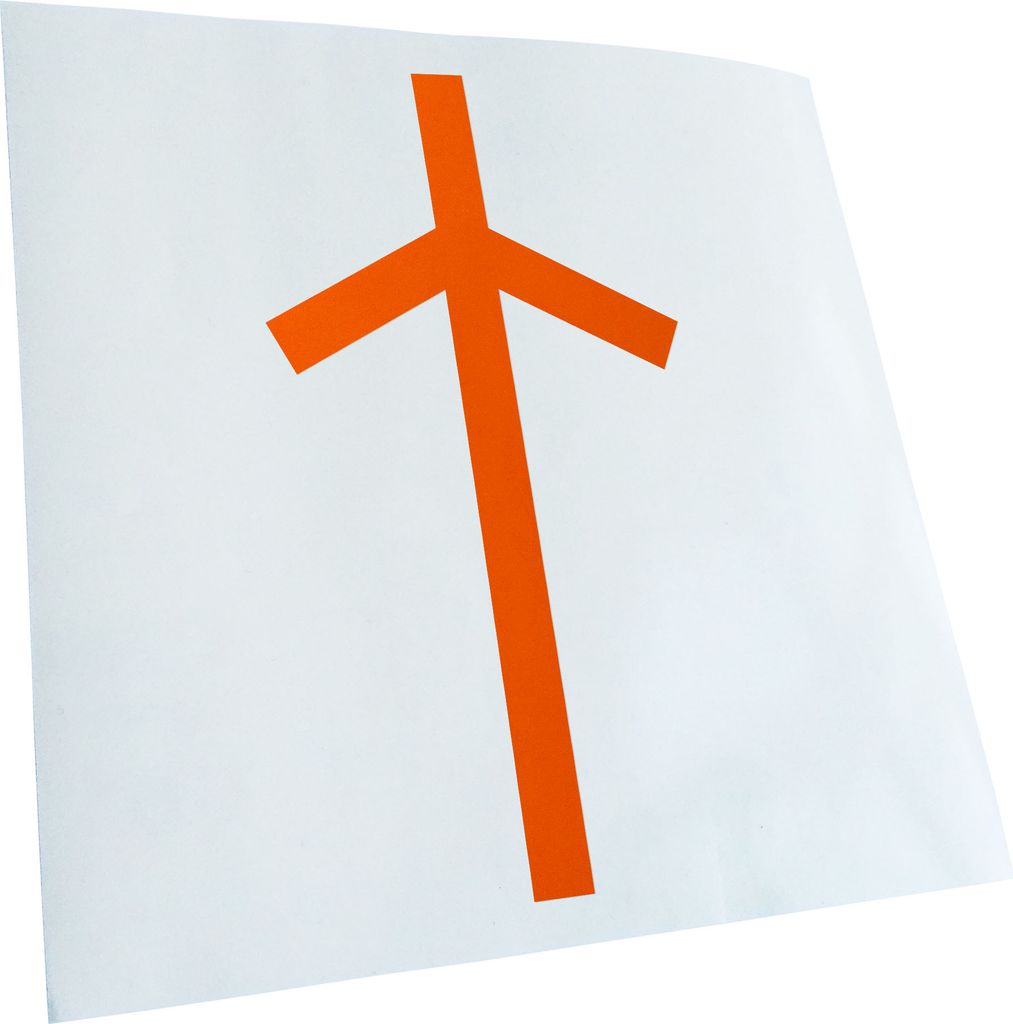 Kiwistar - Autoaufkleber - Weinrebenkreuz - Orange - 50x26cm - Aufkleber für Auto, Laptop, Fahrrad, LKW, Motorrad mehrfarbig JDM Decal Racing