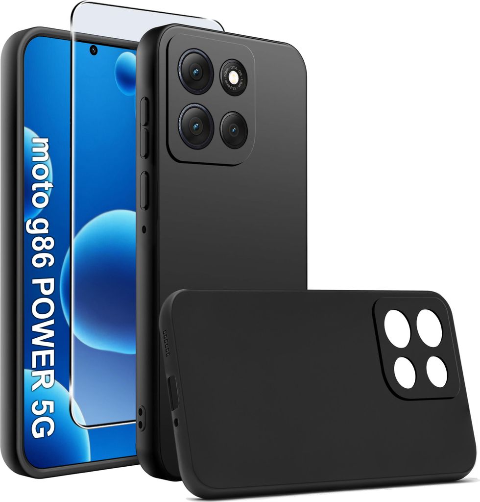 Etui Czarne Matowe Silikon Slim do Motorola G86 Power + Zdjęcie produktu 