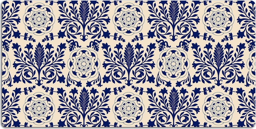 Schreibtischmatte Tischunterlage 120x60 cm Mauspad - Blaues Muster