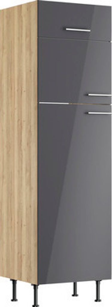 Optifit Kühlumbauschrank für 145er Einbaukühlschrank Jonte984 BxTxH 60 x 58,4 x 211,8 cm anthrazit glänzend zerlegt Ansc