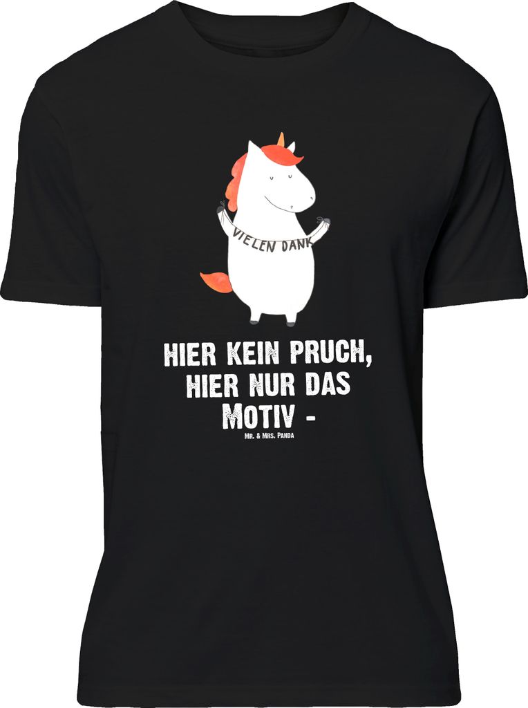 Mr. & Mrs. Panda Tshirt Einhorn Dankeschön - Schwarz - Produktbild 