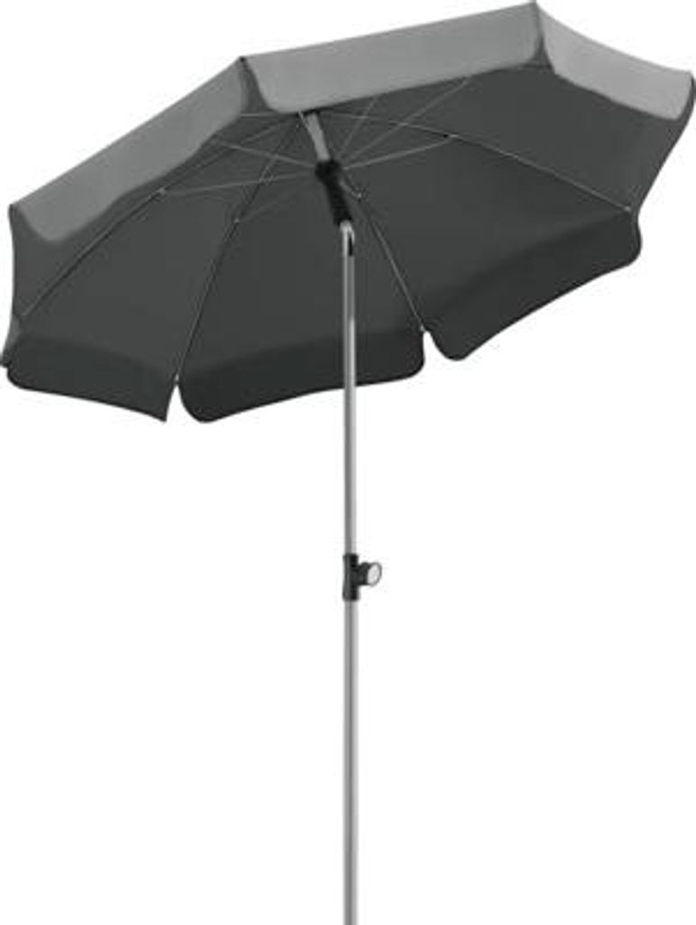 Mittelstockschirm Schneider Schirme Locarno Ø 150 cm anthrazit mit UV-Schutz 50+, wasserabweisende Polyesterbespannung,