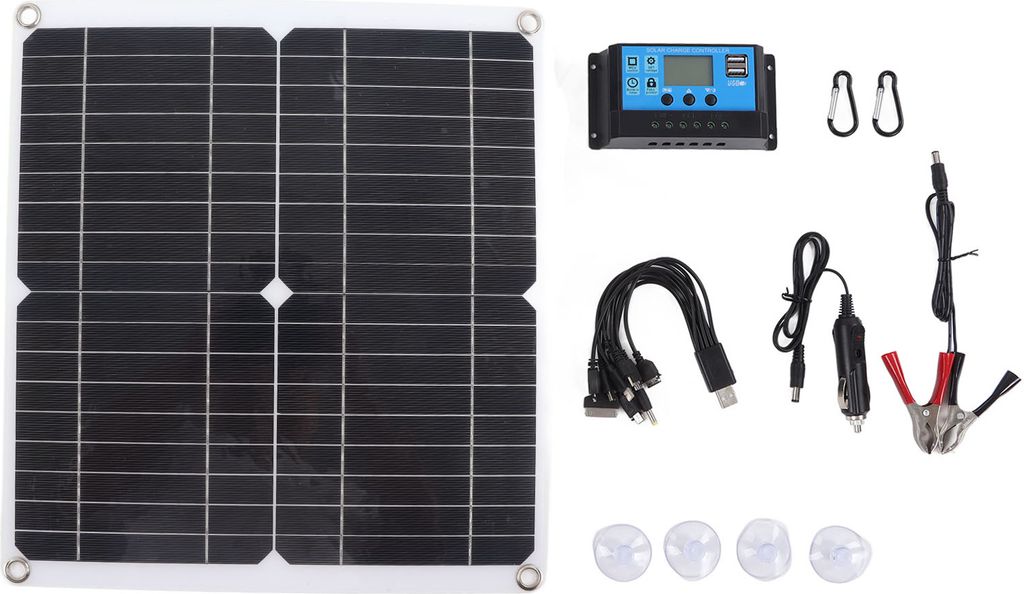 Sada solárních panelů, 20 W, 12 V, monokrystalický, IP65, Obrázek produktu 