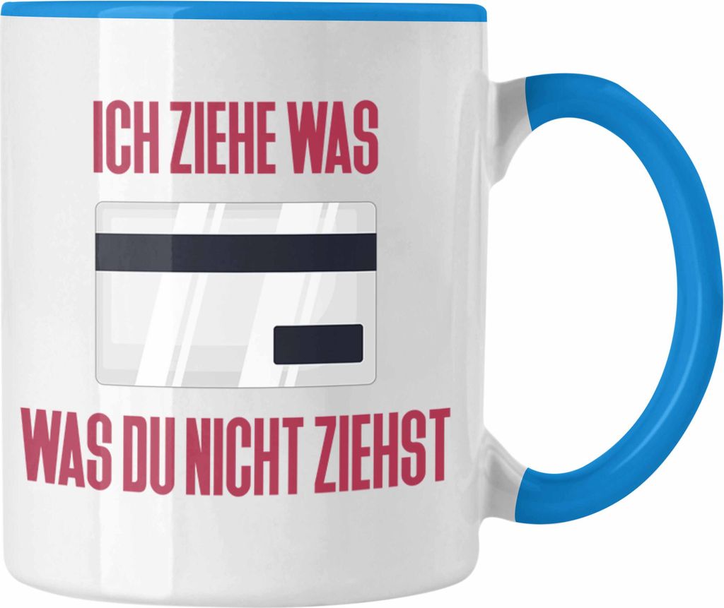 Trendation - Ich Ziehe Was Was Du Nicht Ziehst Tasse Tekk HardTekk Raven Geschenk Techno Fans (Blau)