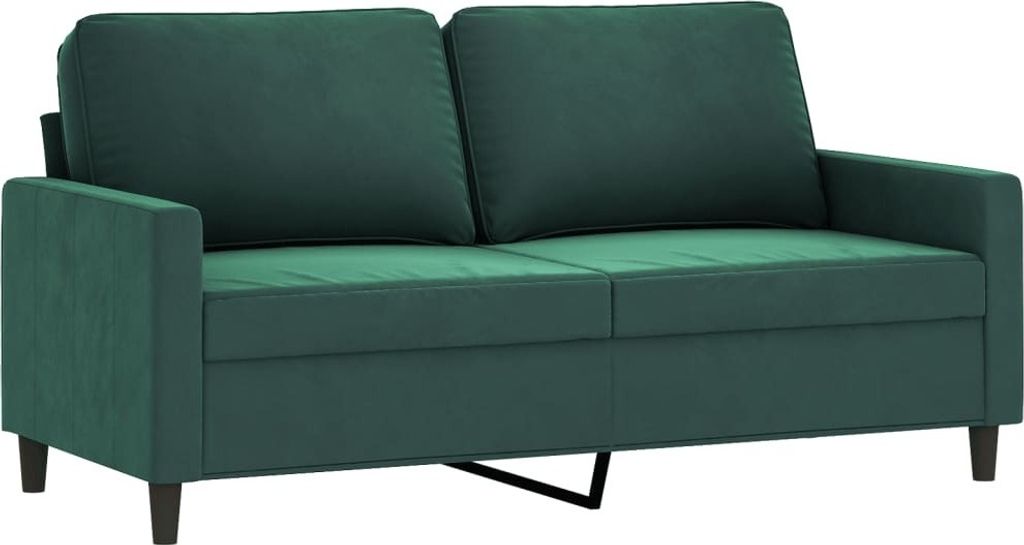 2-Sitzer-Sofa Dunkelgrün 140 cm Samt