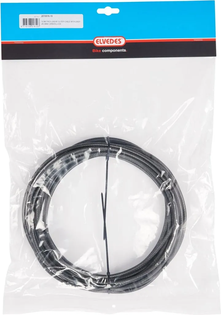 Gaine de Frein Linéaire 5mm Look Carbone 10m pour Vélo Route et VTT