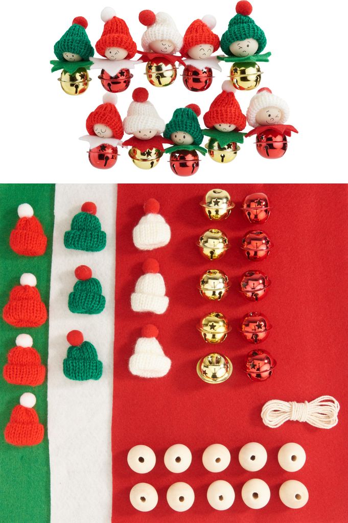 VBS Bastelset Weihnachtskinder Anhänger 7 cm 10 Stück