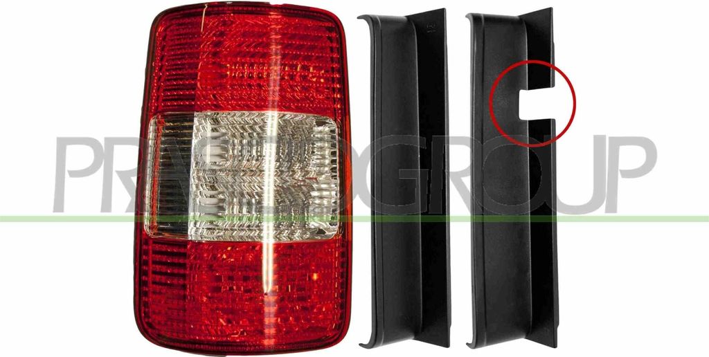PRASCO Rückleuchte Heckleuchte Links für VW Caddy III Kombi (2KB, 2KJ, 2CB, 2CJ) Caddy III Kastenwagen (2KA, 2KH, 2CA, 2CH)