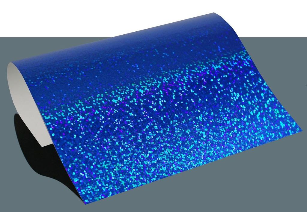 Selbstklebende Galaxy Hologramm Vinylfolie - Blau - 21 x Produktbild 