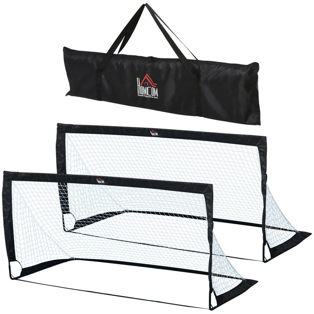 HOMCOM Fußballtore Fußballnetz 2er Set Minitore Faltbar Produktbild 
