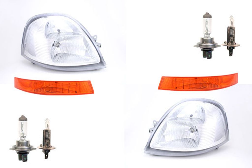 Scheinwerfer passend für Renault Master II 03- + H7 H1 Satz Links Rechts Blinker 8200163516 4405201 09121034 2606000QAJ 8200163518 4405203 0912 Johns