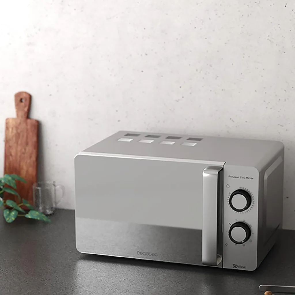 Micro-ondes Cecotec ProClean 3160 Mirror 700W 20L Gris Argenté Métal - 11