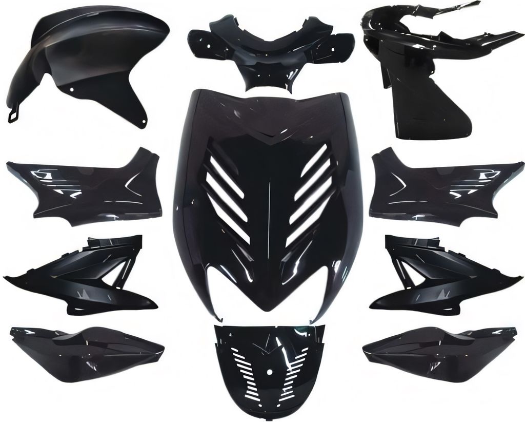 Set di carenature DMP 11 pezzi nero metallizzato Immagine del prodotto 