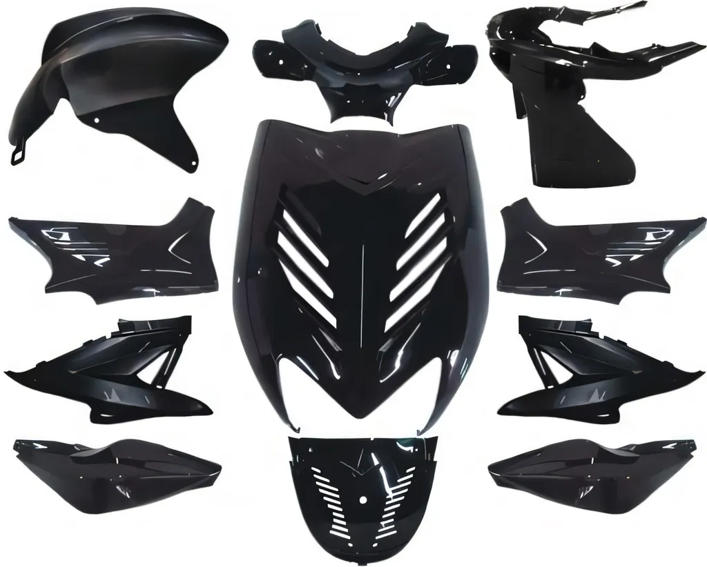 Kit carénage DMP 11 pièces noir métallisé pour Yamaha Aerox MBK Nitro