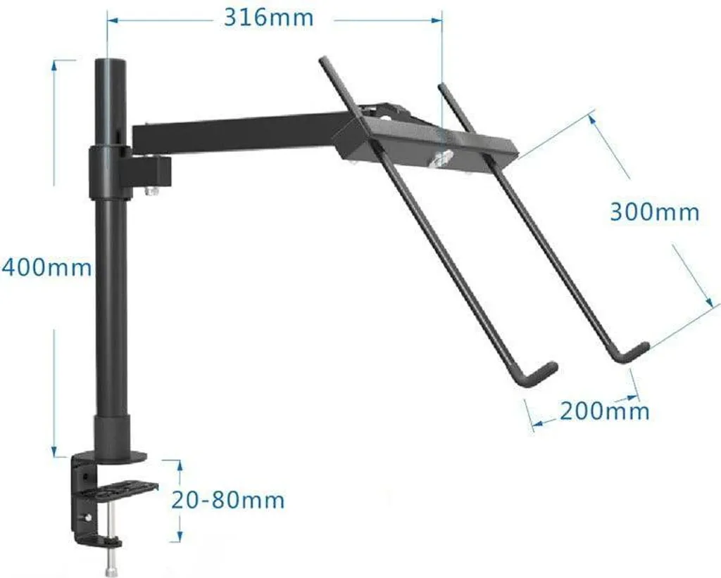 Support de table pour PC portable en aluminium à hauteur variable - 4
