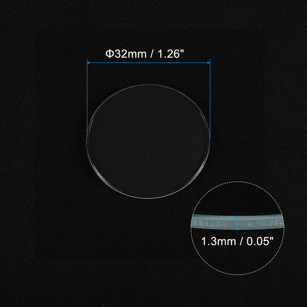 18 Stš¹ck Uhrenglas 32mm x 1,3mm (? *Dicke) Runde Flache Uhr Kristalllinse Glas, Uhrengl?ser Ersatz Brille Uhren Gesicht Kristalle Linse Werkzeug...