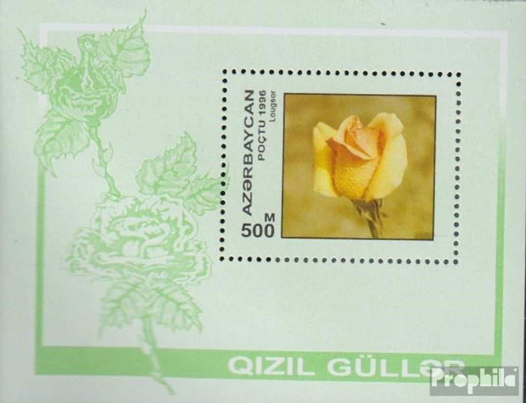 Briefmarken Aserbaidschan 1996 Mi Block24 (kompl.Ausg.) postfrisch Rosenzüchtungen