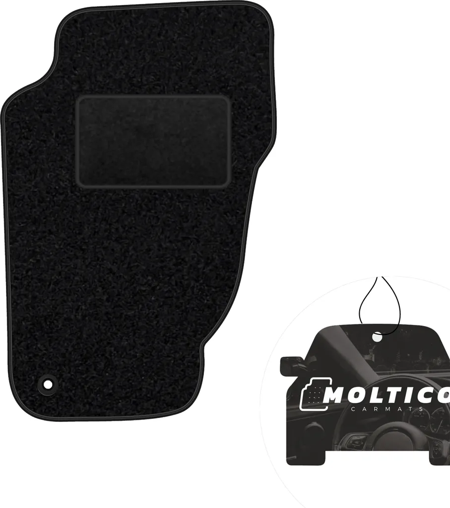 moto-MOLTICO tappetino conducente auto velours lato conducente tappetini auto nero tappetino conducente 1 pezzo si adatta Jeep Cherokee 2002-2007