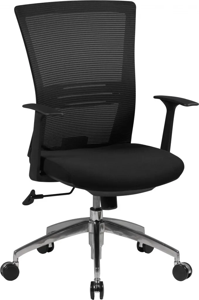 Chaise de bureau pour télétravail Amstyle Baseline synchrone noire