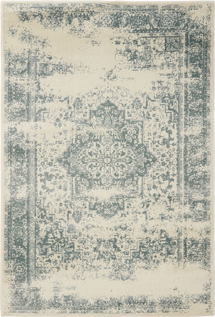 Teppich Suki Creme/Mint 140x200 cm Wohnzimmer Rechteckig benuta