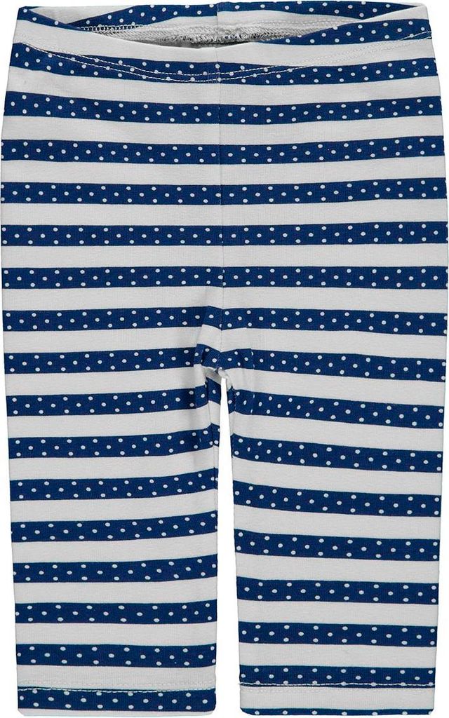Mädchen-Leggings Dunkelblau, Baumwolle, Streifenmuster