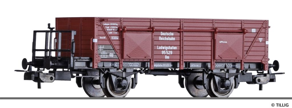 Tillig Offener Güterwagen Om Ludwigshafen (TS) DRG, Ep. II 76896