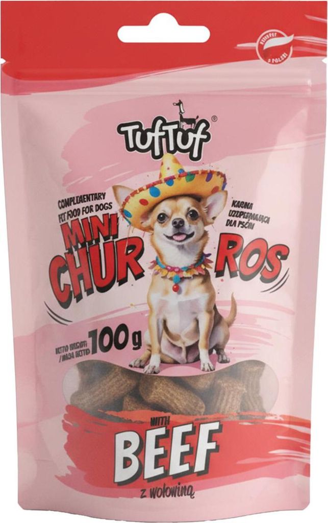 Tuftuf | Mini churros – hovězí maso – 100 g – měkké kousky Obrázek produktu 
