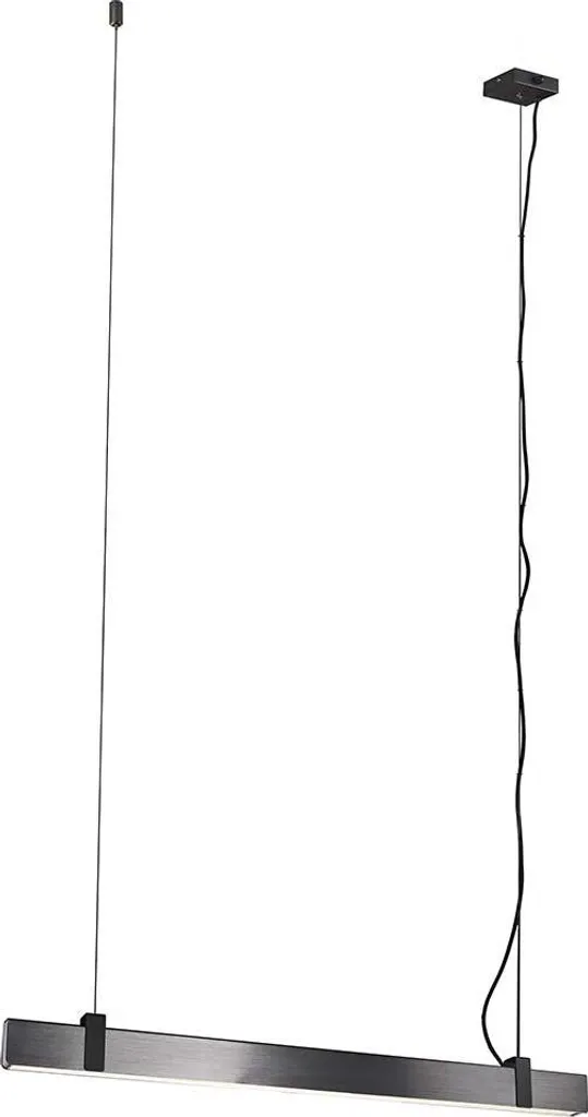 NORDLUX Lilt LED apparecchio a sospensione, Variante: 1150 x 102 x 43 mm, 27 W, acciaio grigio scuro, nero