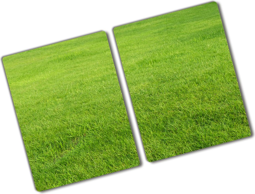 Tulup Glas Herdabdeckplatte - 2x40x52 cm - Glaskeramikkochfeld-Abdeckung Spritzschutz Glasabdeckplatte Kochplattenabdeckung und Schneidebrett - Zwe...