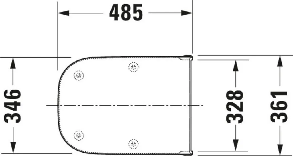 Copriwater Duravit D-Code Bianco Lucido 0060390000 - Design Sieger - 7
